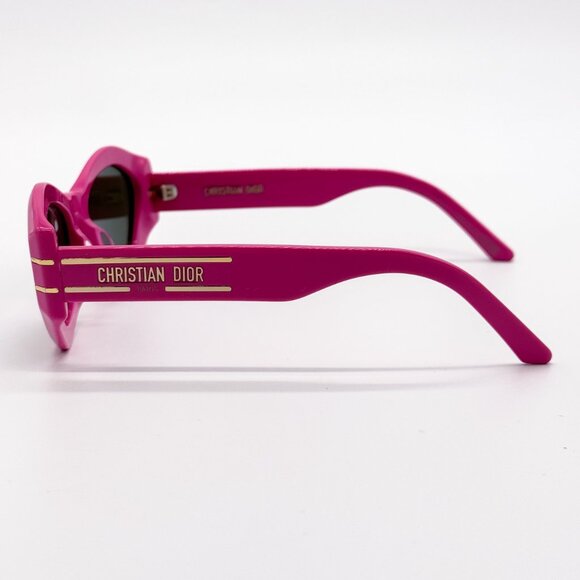 NEW DIORSIGNATURE B1U 73C0 PINK GEOMETRIC WOMEN SUNGLASSES DIOR SIGNATURE 73C - Picture 8 of 12